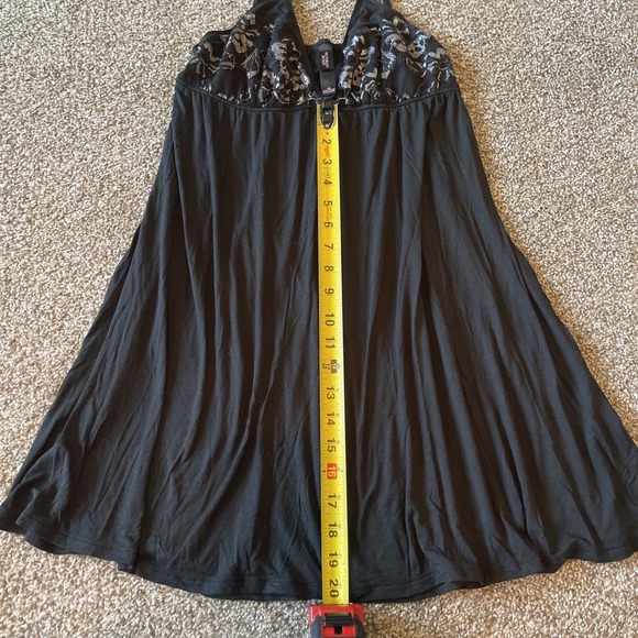 Victoria's Secret Modal Sleep Dress Gown Women's Black Lingerie Slip Lace Large - Picture 6 of 7